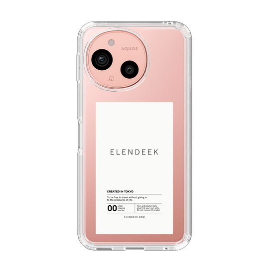 Slim Protection Case［ ELENDEEK - Logo Sticker - White ］