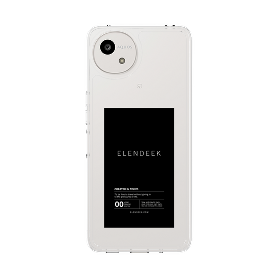 Slim Protection Case［ ELENDEEK - Logo Sticker - Black ］