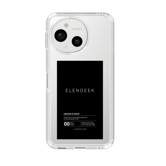 Slim Protection Case［ ELENDEEK - Logo Sticker - Black ］