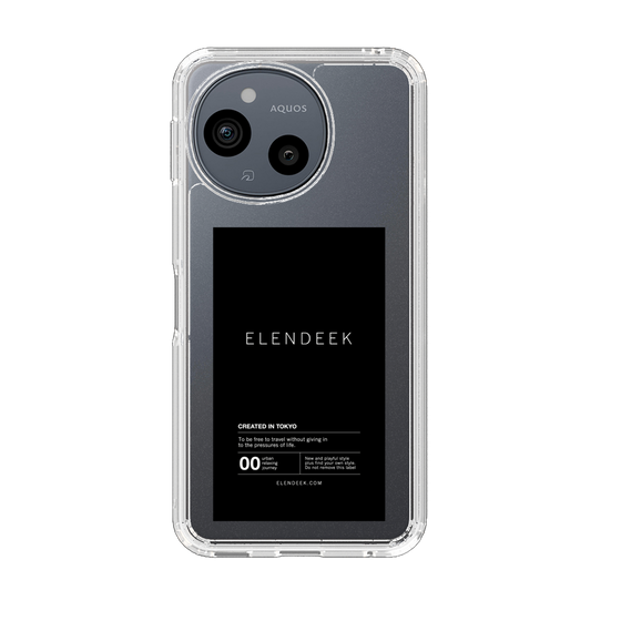 Slim Protection Case［ ELENDEEK - Logo Sticker - Black ］