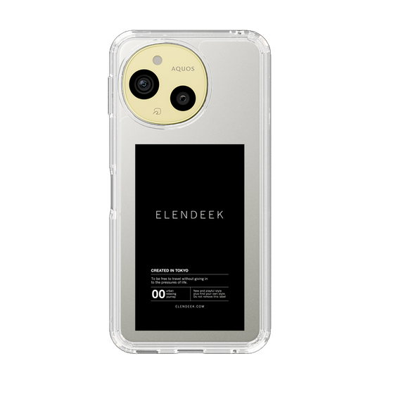 Slim Protection Case［ ELENDEEK - Logo Sticker - Black ］