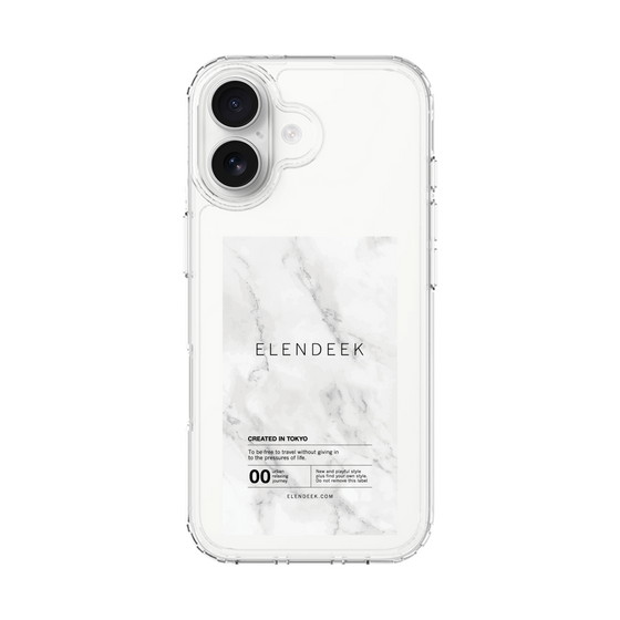 Slim Protection Case［ ELENDEEK - Logo Sticker - Marble ］