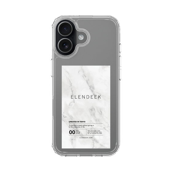 Slim Protection Case［ ELENDEEK - Logo Sticker - Marble ］