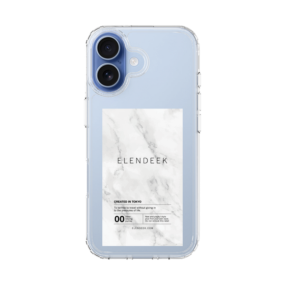 Slim Protection Case［ ELENDEEK - Logo Sticker - Marble ］