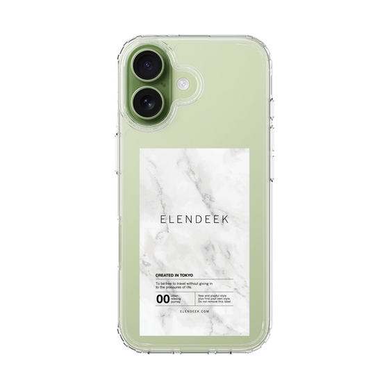 Slim Protection Case［ ELENDEEK - Logo Sticker - Marble ］