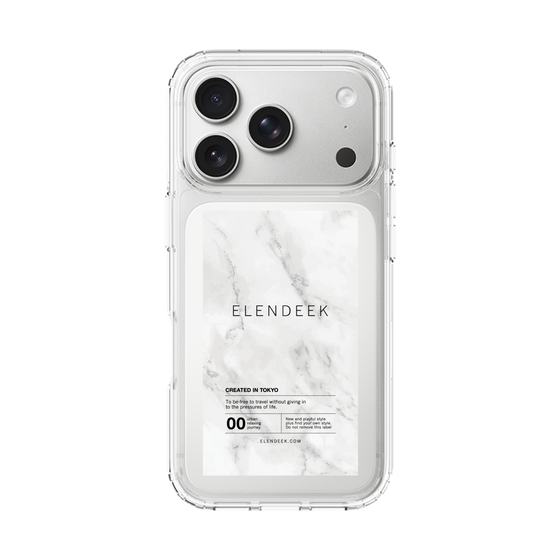 Slim Protection Case［ ELENDEEK - Logo Sticker - Marble ］