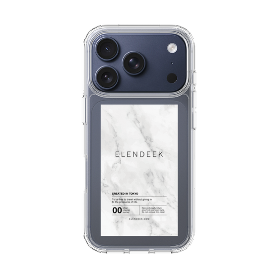 Slim Protection Case［ ELENDEEK - Logo Sticker - Marble ］