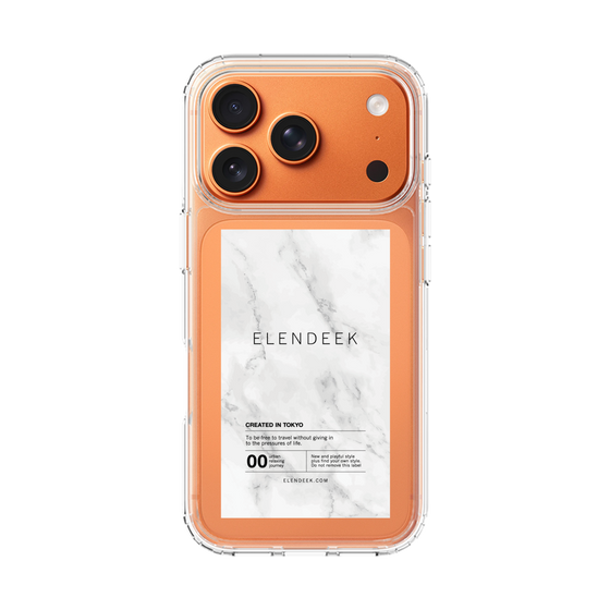 Slim Protection Case［ ELENDEEK - Logo Sticker - Marble ］