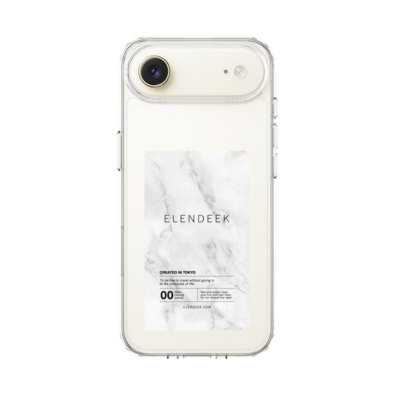 Slim Protection Case［ ELENDEEK - Logo Sticker - Marble ］