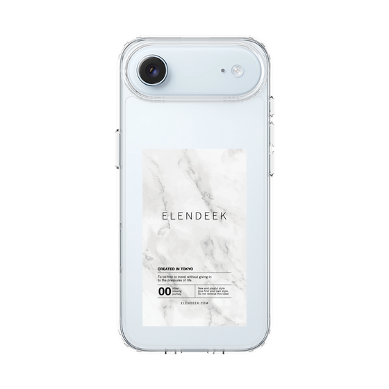 Slim Protection Case［ ELENDEEK - Logo Sticker - Marble ］