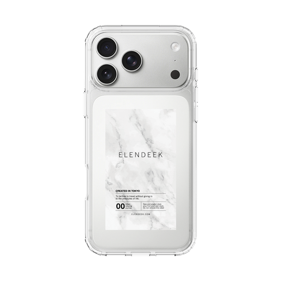 Slim Protection Case［ ELENDEEK - Logo Sticker - Marble ］