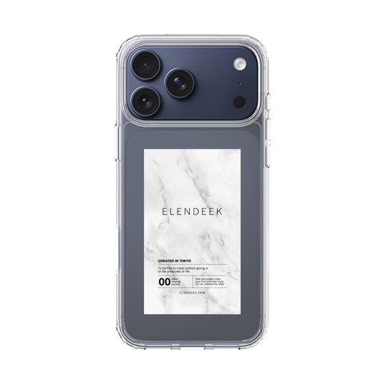 Slim Protection Case［ ELENDEEK - Logo Sticker - Marble ］