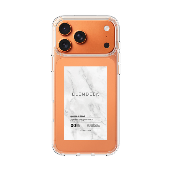 Slim Protection Case［ ELENDEEK - Logo Sticker - Marble ］
