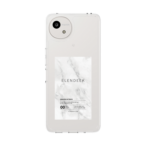 Slim Protection Case［ ELENDEEK - Logo Sticker - Marble ］