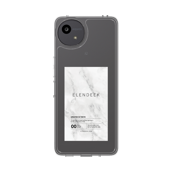 Slim Protection Case［ ELENDEEK - Logo Sticker - Marble ］