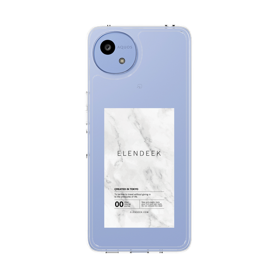 Slim Protection Case［ ELENDEEK - Logo Sticker - Marble ］