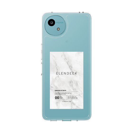 Slim Protection Case［ ELENDEEK - Logo Sticker - Marble ］
