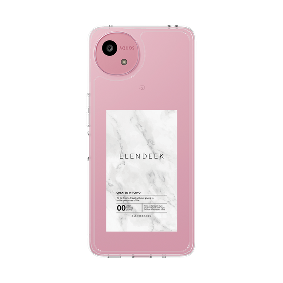 Slim Protection Case［ ELENDEEK - Logo Sticker - Marble ］
