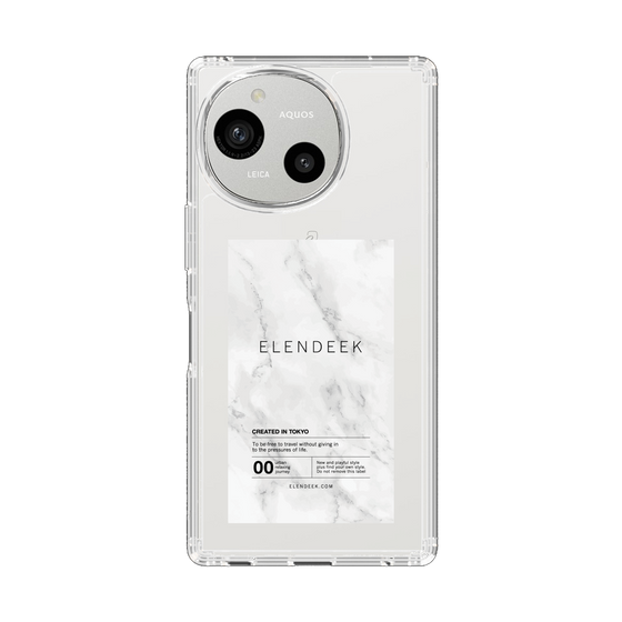 Slim Protection Case［ ELENDEEK - Logo Sticker - Marble ］
