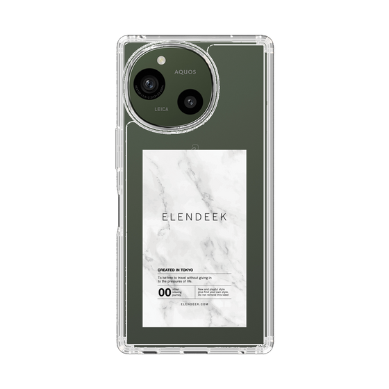 Slim Protection Case［ ELENDEEK - Logo Sticker - Marble ］