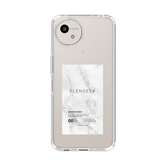 Slim Protection Case［ ELENDEEK - Logo Sticker - Marble ］