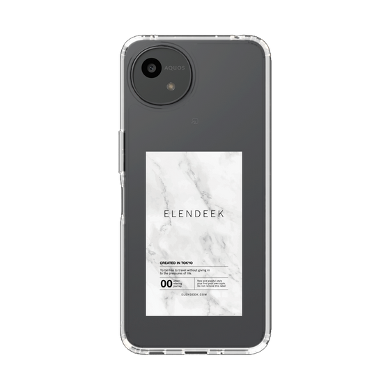 Slim Protection Case［ ELENDEEK - Logo Sticker - Marble ］