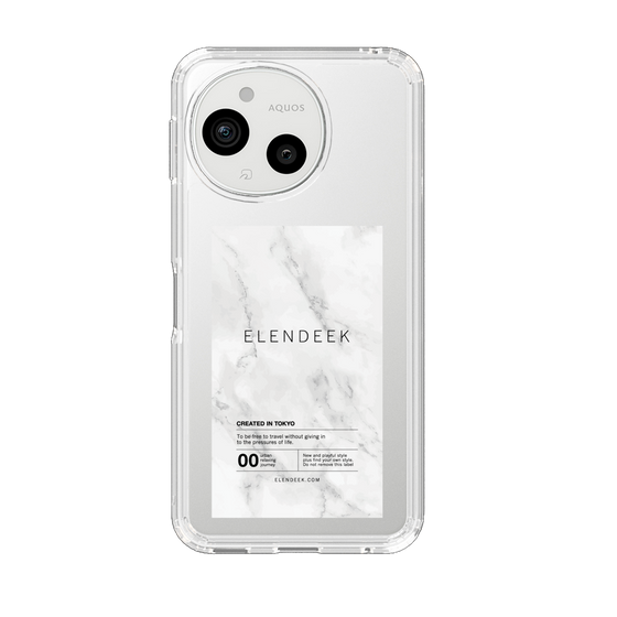 Slim Protection Case［ ELENDEEK - Logo Sticker - Marble ］
