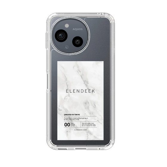 Slim Protection Case［ ELENDEEK - Logo Sticker - Marble ］