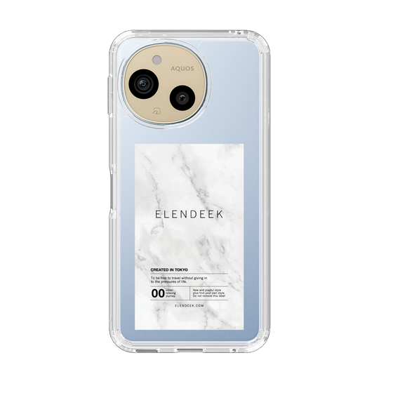 Slim Protection Case［ ELENDEEK - Logo Sticker - Marble ］