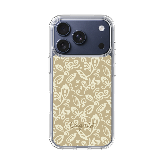 Slim Protection Case［ Ungrid - FlowerPrint - Beige ］