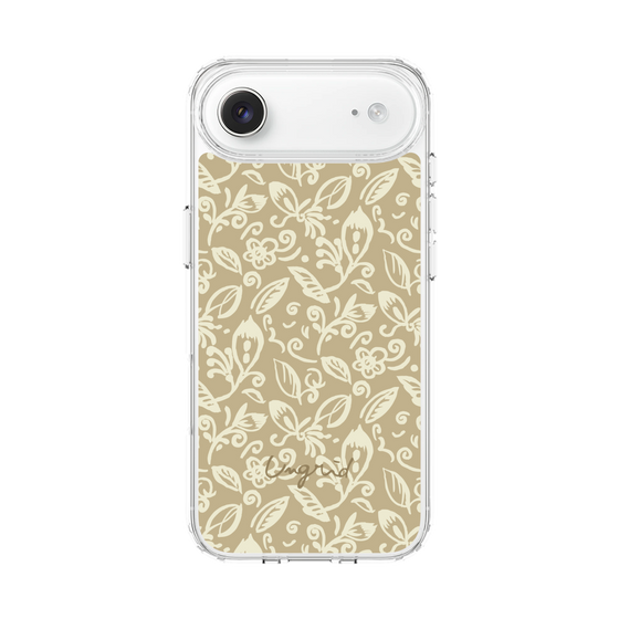Slim Protection Case［ Ungrid - FlowerPrint - Beige ］