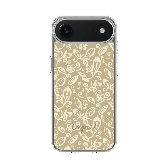 Slim Protection Case［ Ungrid - FlowerPrint - Beige ］