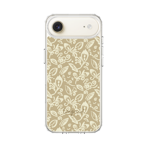 Slim Protection Case［ Ungrid - FlowerPrint - Beige ］