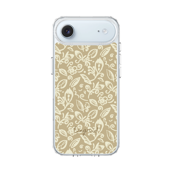 Slim Protection Case［ Ungrid - FlowerPrint - Beige ］