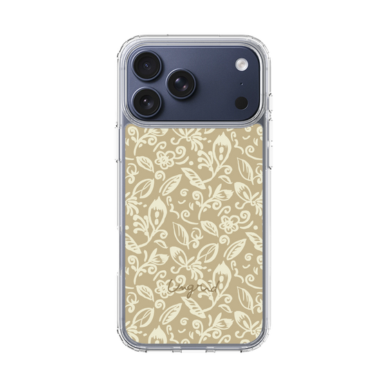Slim Protection Case［ Ungrid - FlowerPrint - Beige ］
