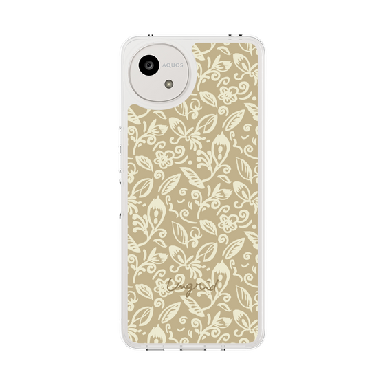Slim Protection Case［ Ungrid - FlowerPrint - Beige ］