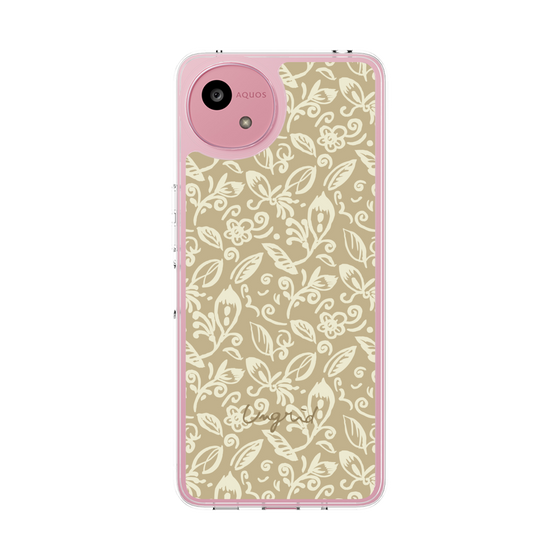 Slim Protection Case［ Ungrid - FlowerPrint - Beige ］
