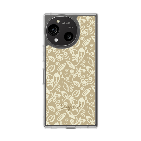 Slim Protection Case［ Ungrid - FlowerPrint - Beige ］