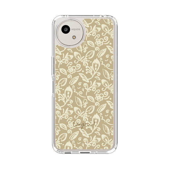 Slim Protection Case［ Ungrid - FlowerPrint - Beige ］