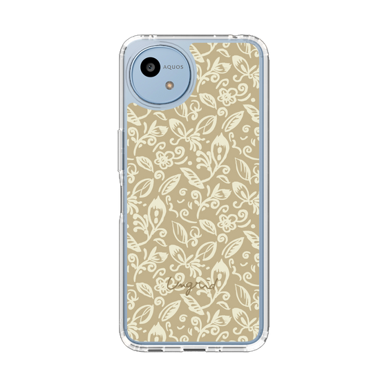 Slim Protection Case［ Ungrid - FlowerPrint - Beige ］