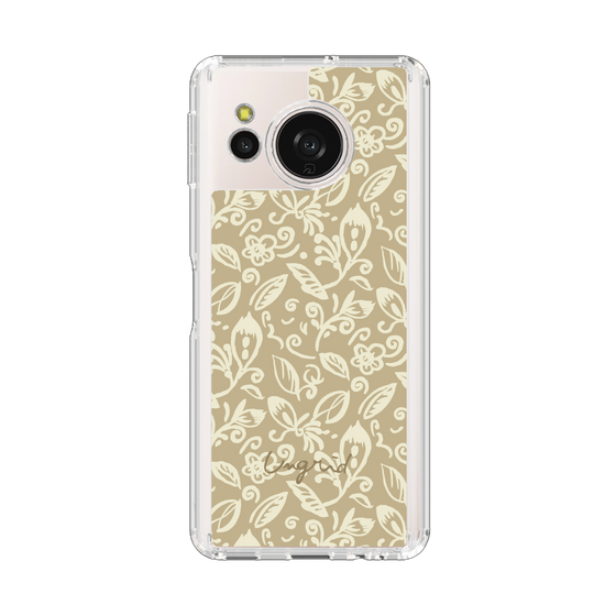 Slim Protection Case［ Ungrid - FlowerPrint - Beige ］