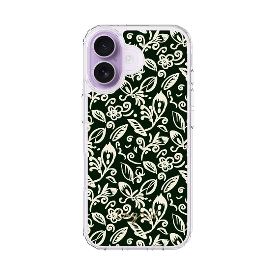 Slim Protection Case［ Ungrid - FlowerPrint - Black ］