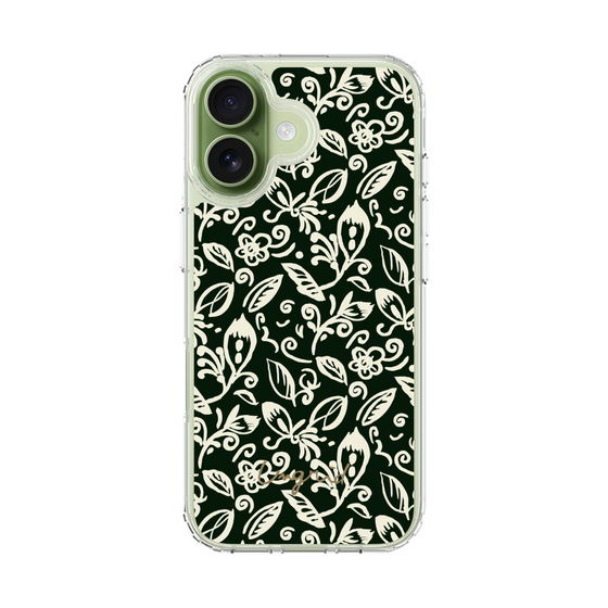 Slim Protection Case［ Ungrid - FlowerPrint - Black ］