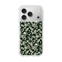 Slim Protection Case［ Ungrid - FlowerPrint - Black ］