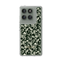 Slim Protection Case［ Ungrid - FlowerPrint - Black ］