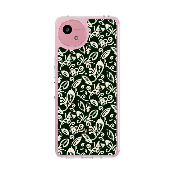 Slim Protection Case［ Ungrid - FlowerPrint - Black ］