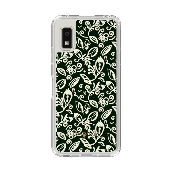 Slim Protection Case［ Ungrid - FlowerPrint - Black ］