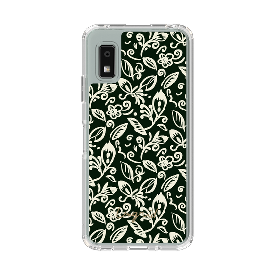 Slim Protection Case［ Ungrid - FlowerPrint - Black ］