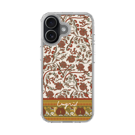 Slim Protection Case［ Ungrid - VintageFlower - Red ］