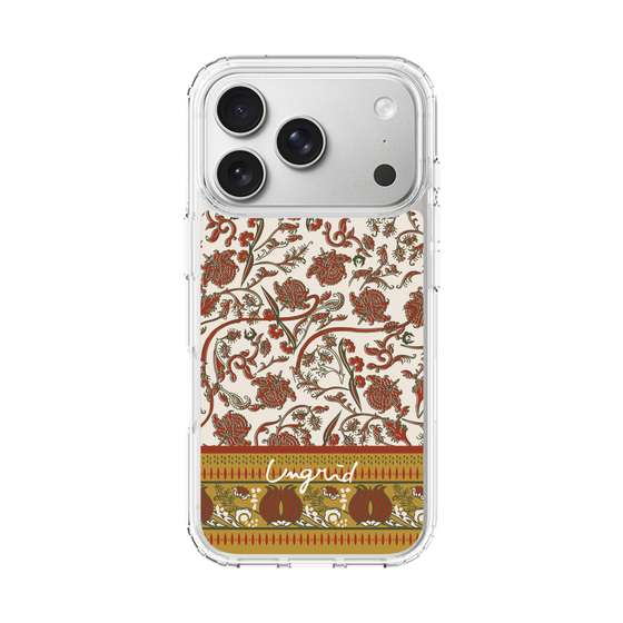 Slim Protection Case［ Ungrid - VintageFlower - Red ］